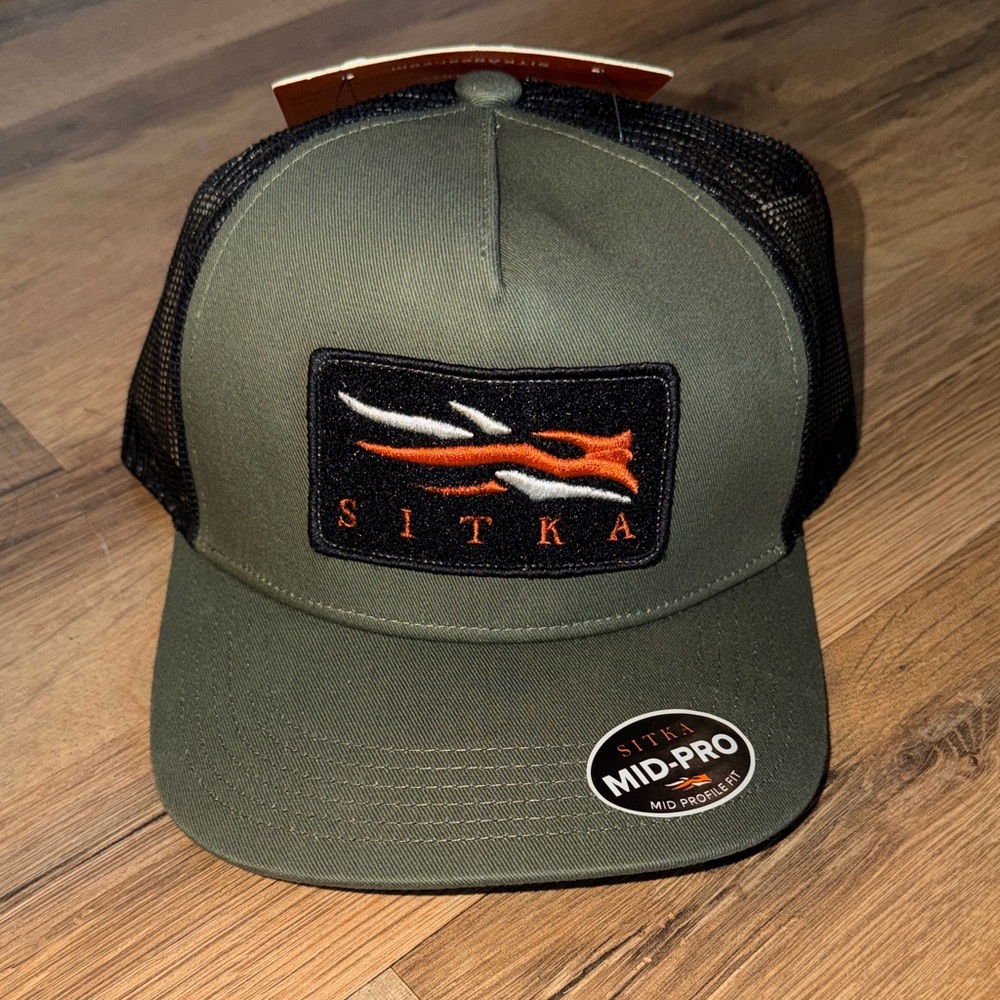 Sitka Green and Black Trucker Hat